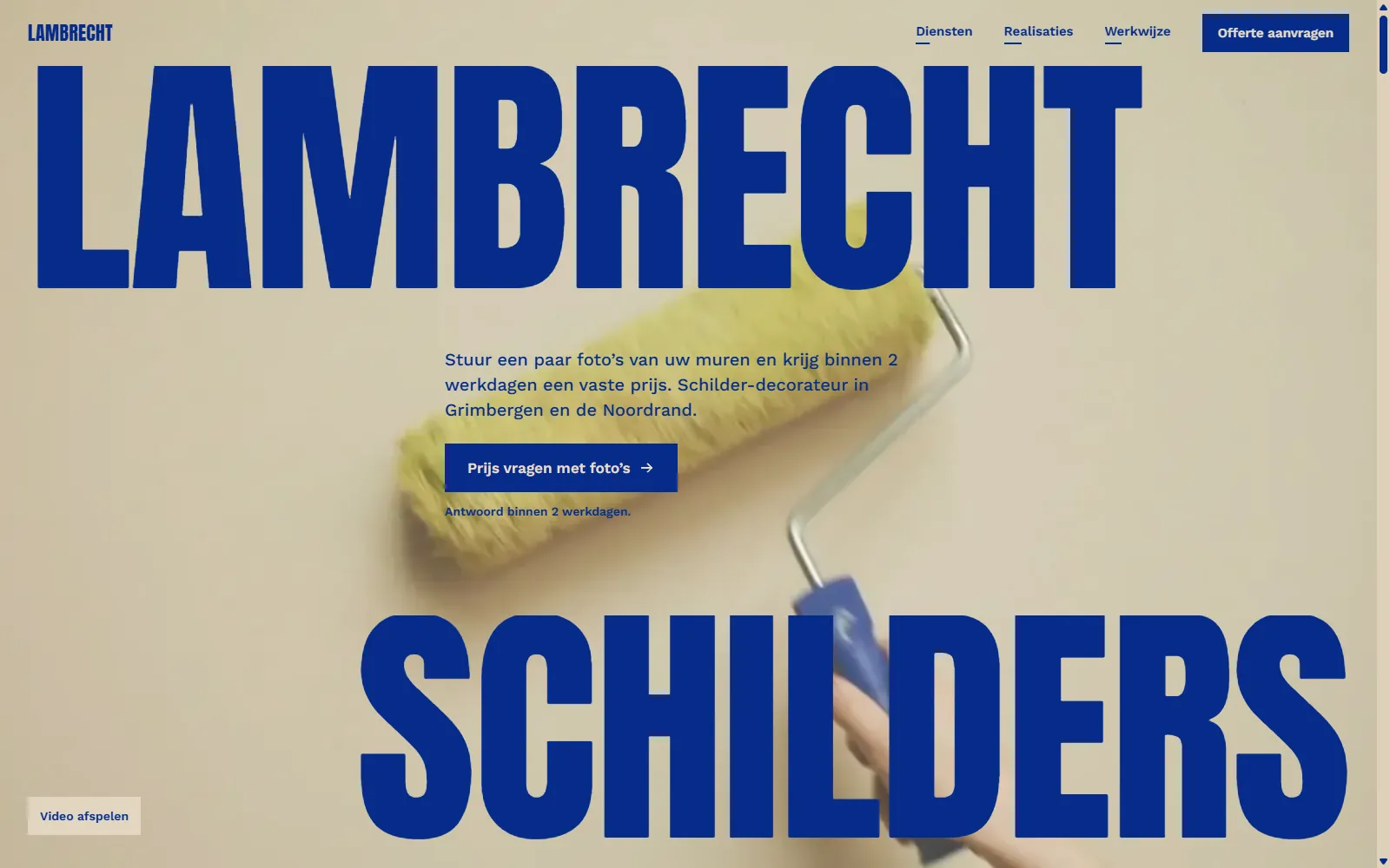 Dezelfde zaak met een nieuwe site: de demosite Lambrecht Schilderwerken
